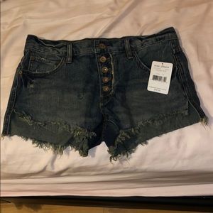 Free people denim shorts